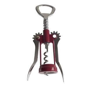 Corkscrew Wine Opener Metal Red Silver Bar Cart Serving Tool Barware Home Gift